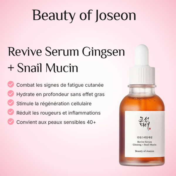 Avantages du Revive Serum