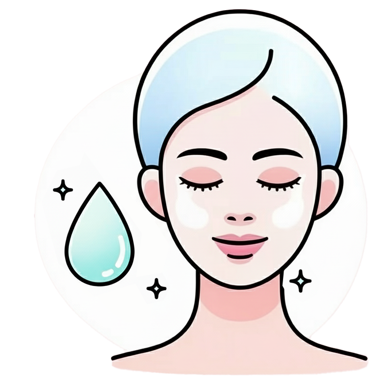 illustration peau hydratée