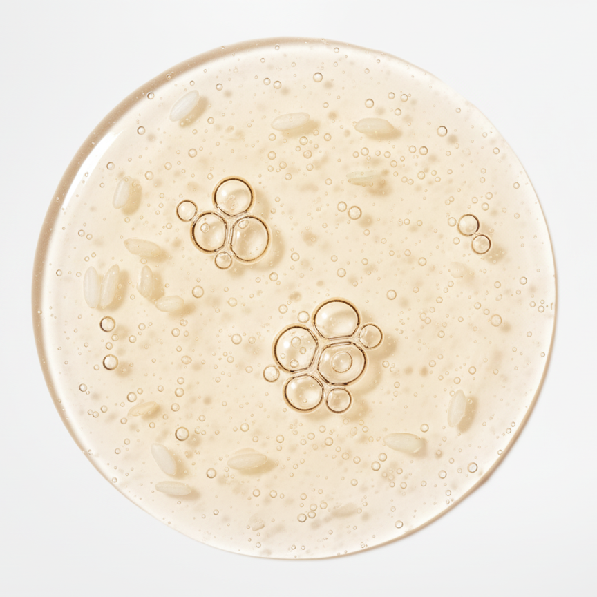 Gros plan de la texture du Rice Alpha-Arbutin