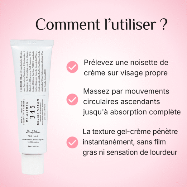 Comment utiliser la DR Althea 345 Relief Cream