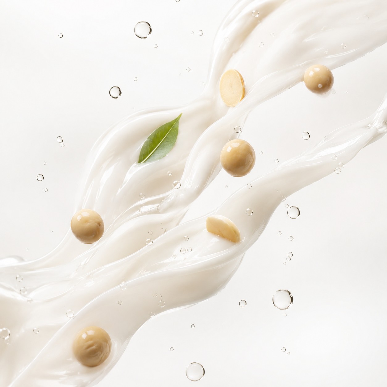 Texture crème légère du Mixsoon Bean Eye Cream avec soja, illustrant une formule douce et confortable pour le contour des yeux.