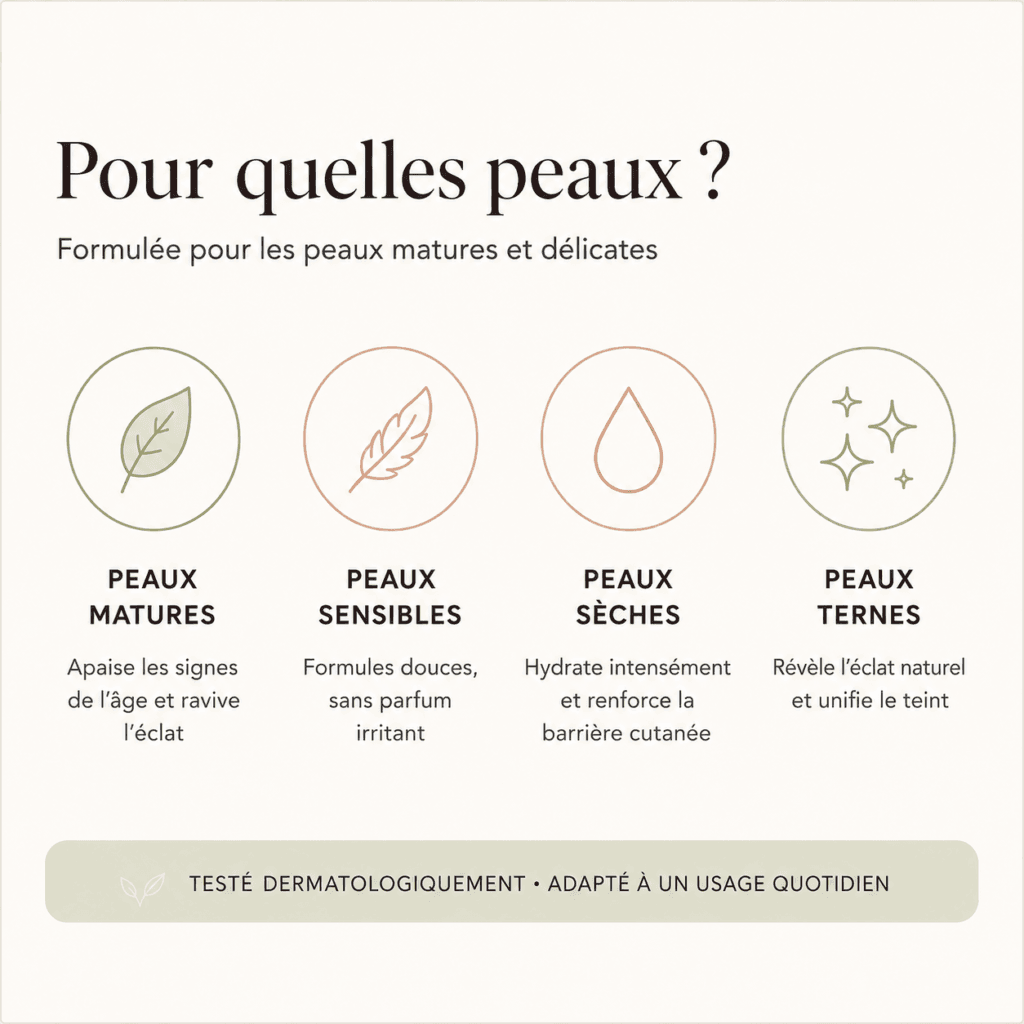 Types de peaux pour la routine du matin