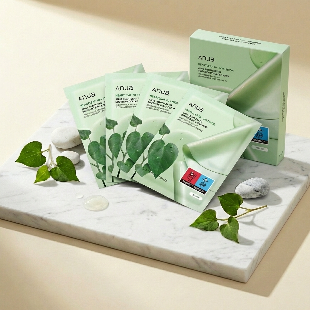 Pack 4 Mask Collagen HeartLeaf Anua