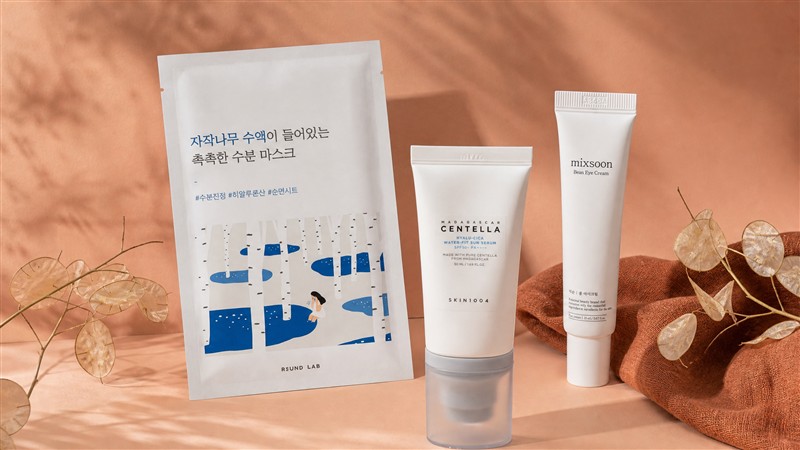 Sélection ROUNDLAB Skin1004 Mixsoon produits K-beauty hydratation barrière peau mature