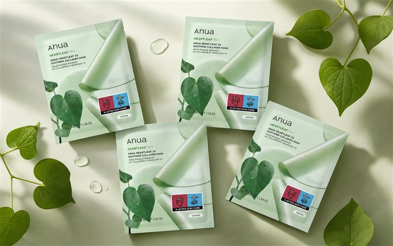 Masques Heartleaf 70% Collagène Anua pour peau mature