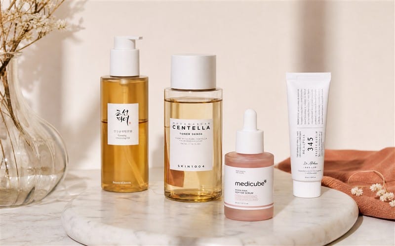 Propolis naturelle K-beauty, texture ambrée sur fond texturé, produit coréen pour peau mature