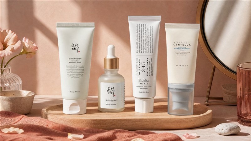 Routine matin K-beauty complète avec SPF 50+ pour peau mature après 45 ans