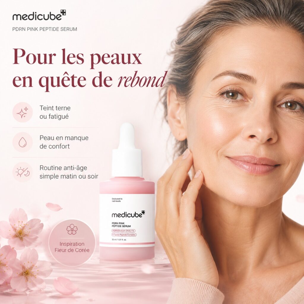 Medicube PDRN Pink Peptide Serum pour les peaux en quête d’éclat, de confort et de rebond