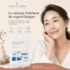 Masque ROUND LAB Silver Birch Juice présenté avec une femme à la peau mature, pour hydrater, apaiser et rafraîchir la peau.