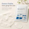 Masque tissu ROUND LAB Silver Birch Juice avec sa texture imbibée d’essence hydratante et fraîche.