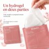 Masque hydrogel Biodance en deux parties, conçu pour épouser le visage pendant la pose.