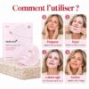 Guide en quatre étapes pour utiliser le Medicube PDRN Pink Collagen Gel Mask.