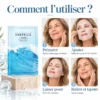 Mode d’emploi du masque SKIN1004 Hyalu-Cica : préparer, ajuster, laisser poser puis retirer et tapoter